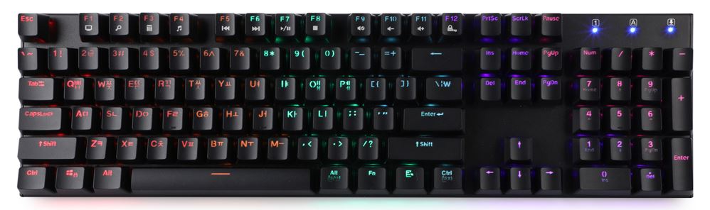 앱코(ABKO) HACKER K640 기계식 키보드 불빛 바꾸기 위한 LED 모드 설정 변경 방법입니다.  FN키 + INS키